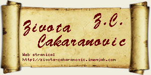 Života Čakaranović vizit kartica
